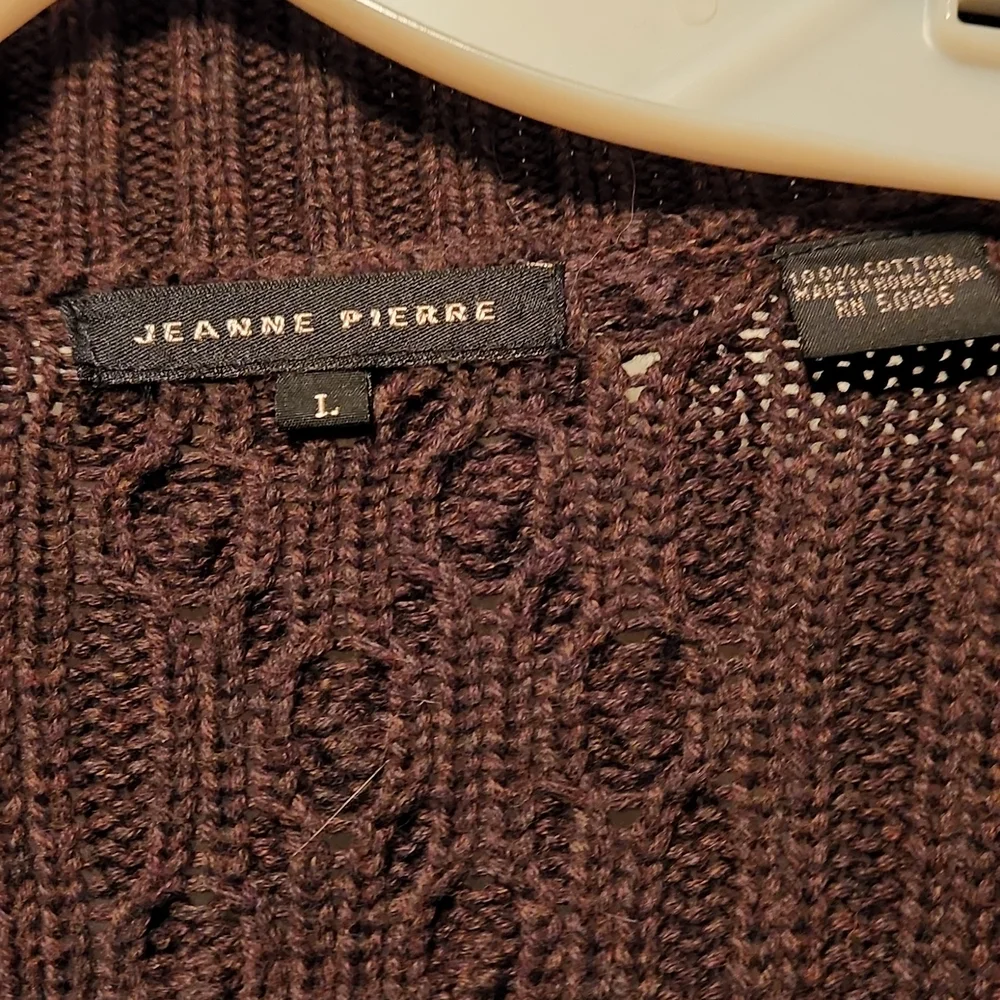 Jeanne Pierre brown tunic sweater - Picture 2 of 3